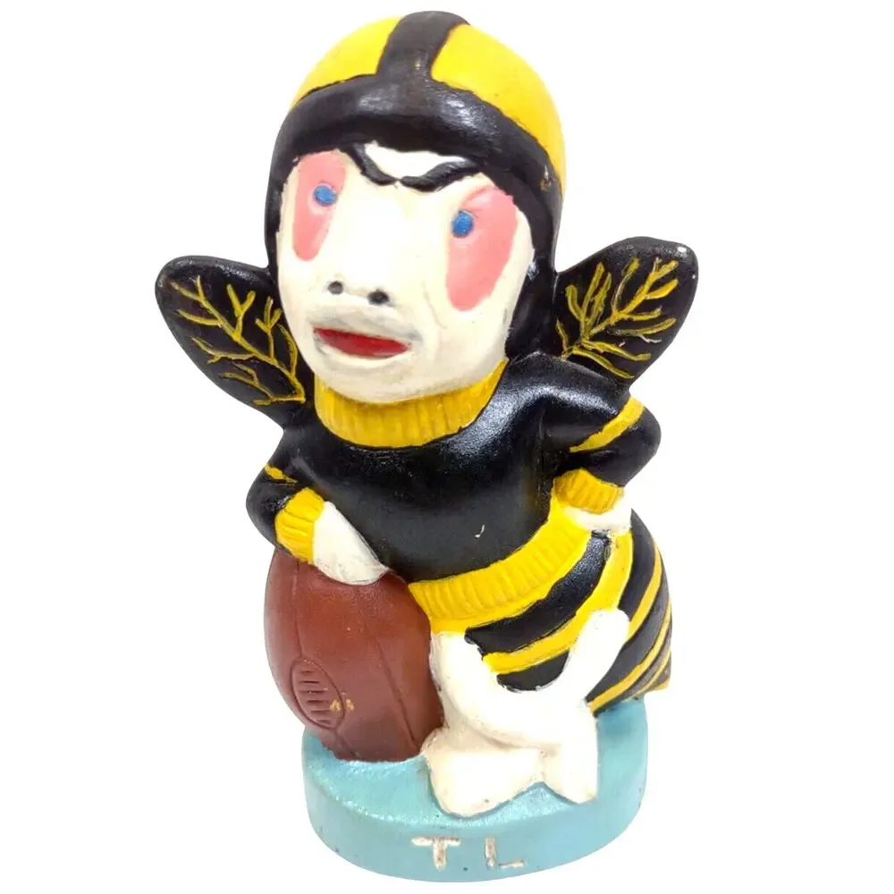Handmade Ceramic Yellow Jacket Football Figure TL Hanna HS Mascot Anderson SC